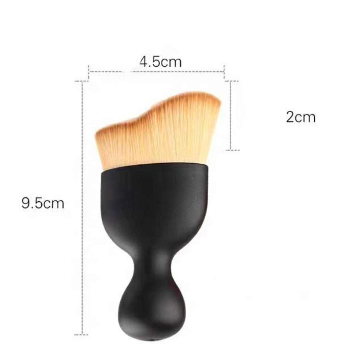 Black Wave Curved Makeup Brush