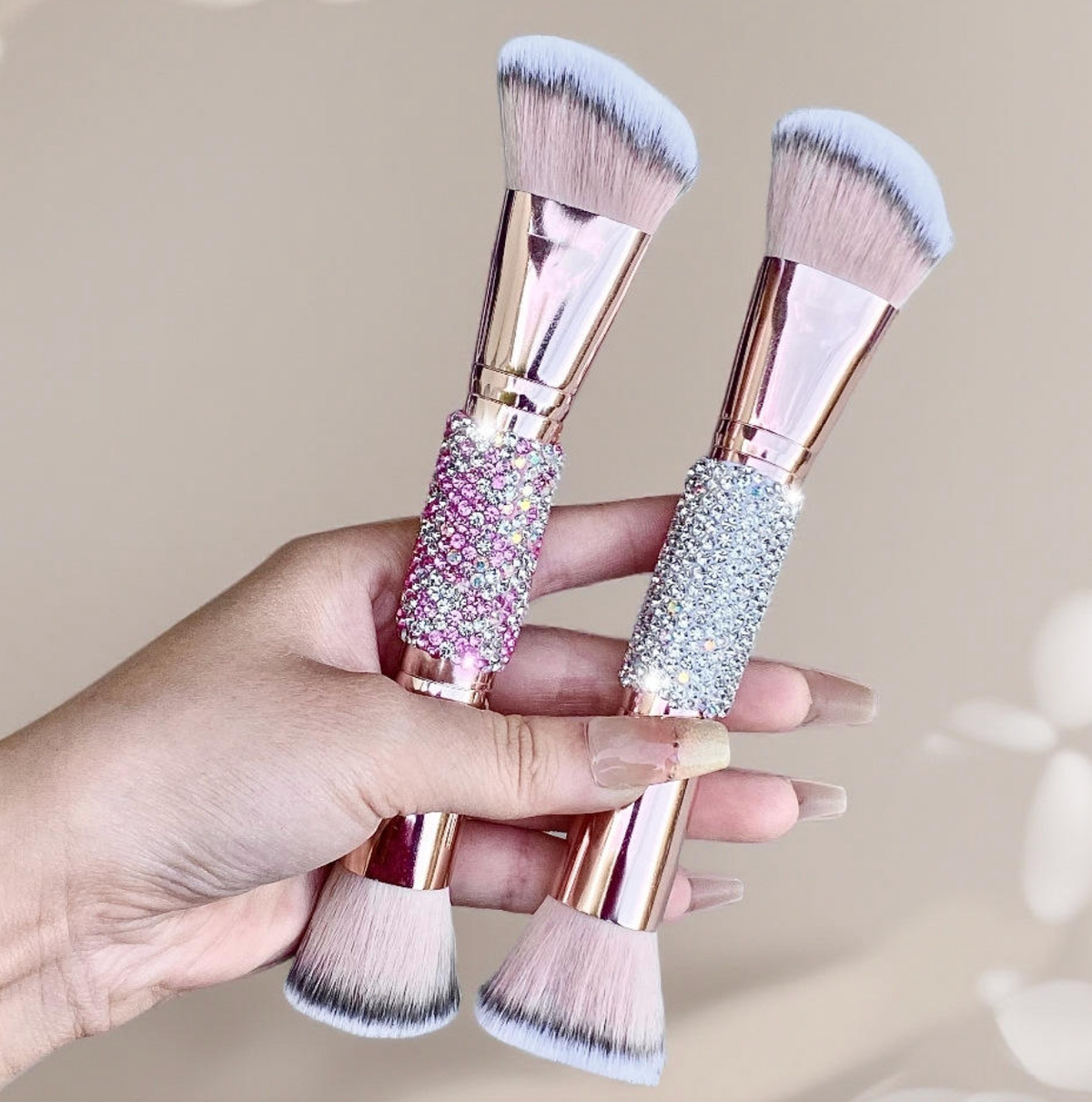 Rhinestone Double-Ended Makeup Brush