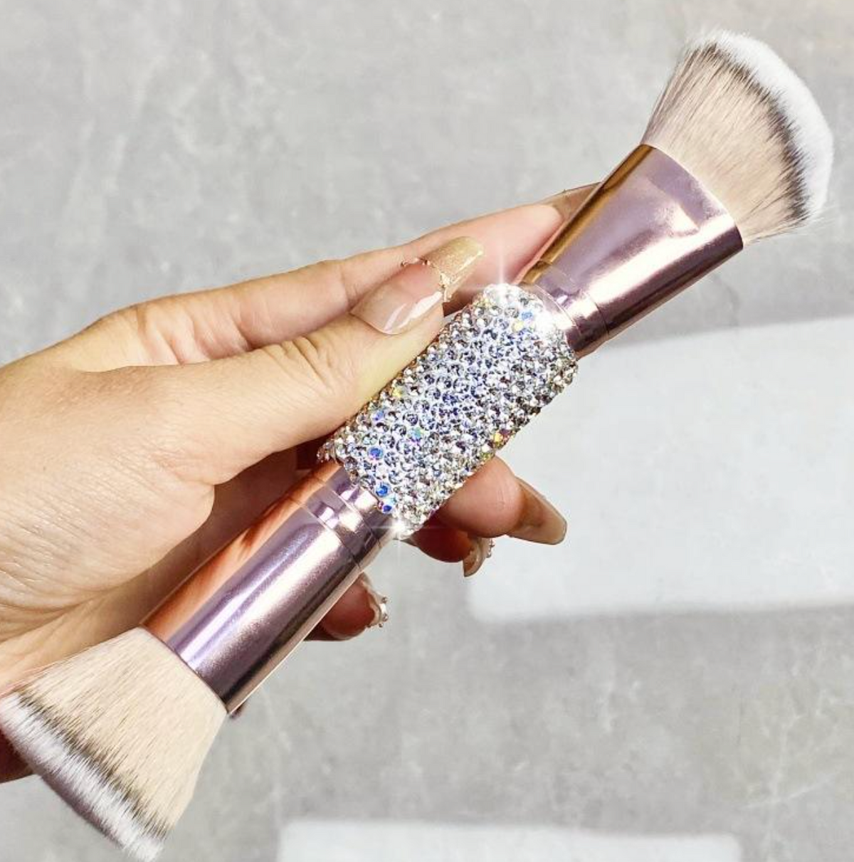 Rhinestone Double-Ended Makeup Brush