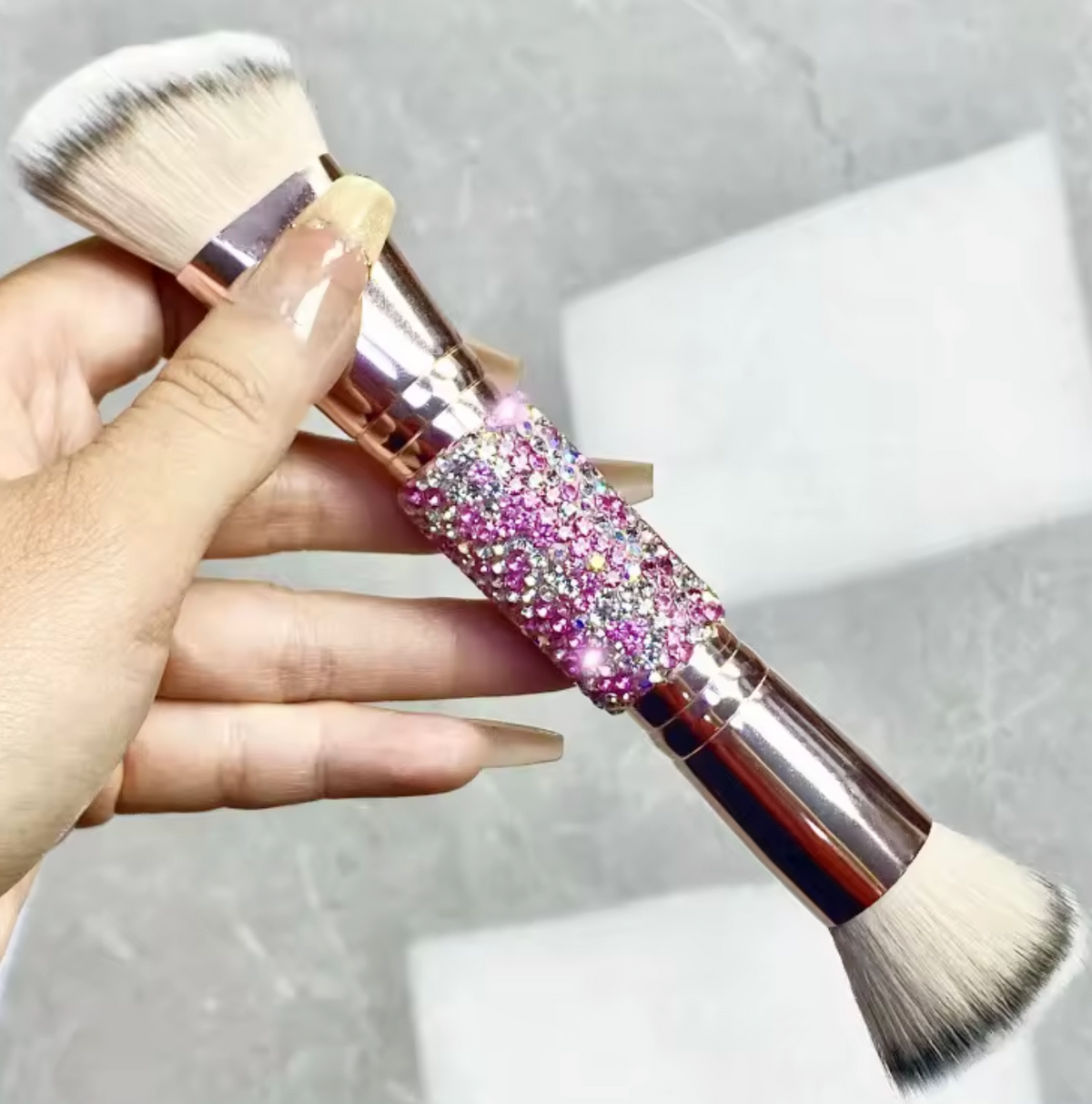 Rhinestone Double-Ended Makeup Brush